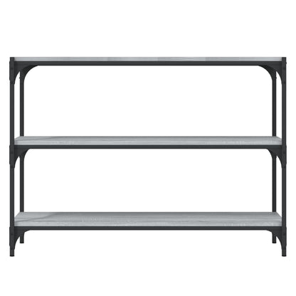 vidaXL Bücherregal Grau Sonoma 100x33x70,5 cm Holzwerkstoff und Stahl