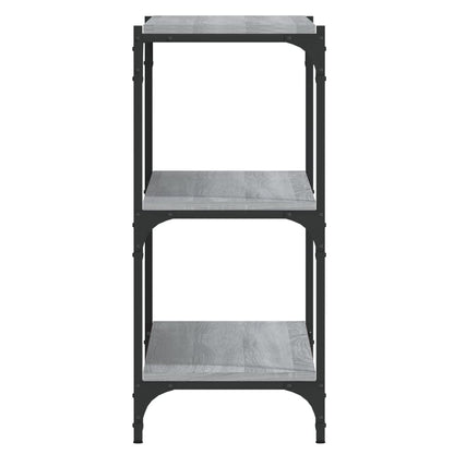 vidaXL Bücherregal Grau Sonoma 100x33x70,5 cm Holzwerkstoff und Stahl