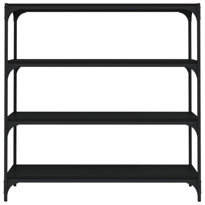 vidaXL Bücherregal Schwarz 100x33x100 cm Holzwerkstoff und Stahl