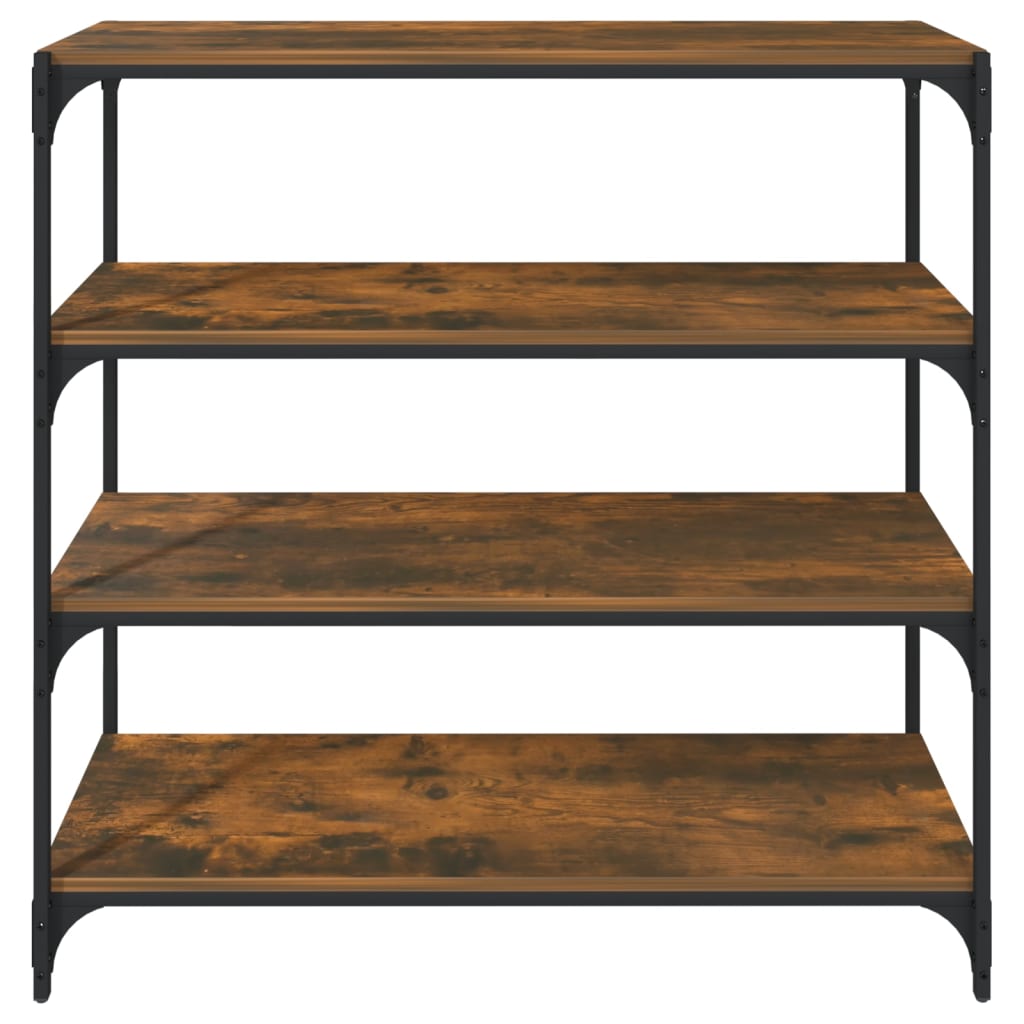 vidaXL Étagère chêne fumé 100x33x100 cm bois d'ingénierie et acier