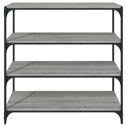 vidaXL Bücherregal Grau Sonoma 100x33x100 cm Holzwerkstoff und Stahl