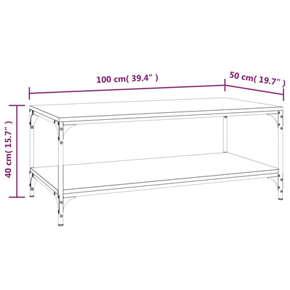 vidaXL Couchtisch Sonoma-Eiche 100x50x40 cm Holzwerkstoff