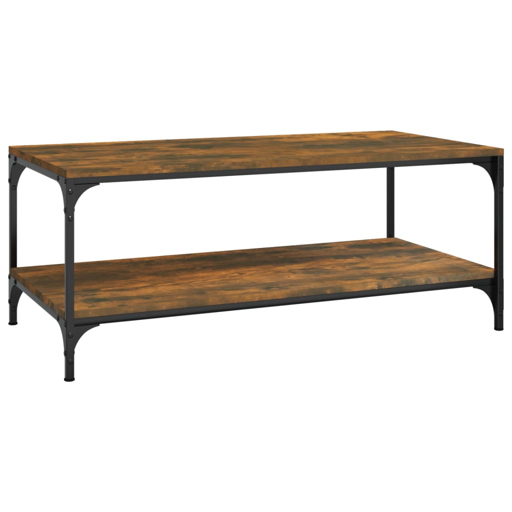vidaXL Couchtisch Räuchereiche 100x50x40 cm Holzwerkstoff