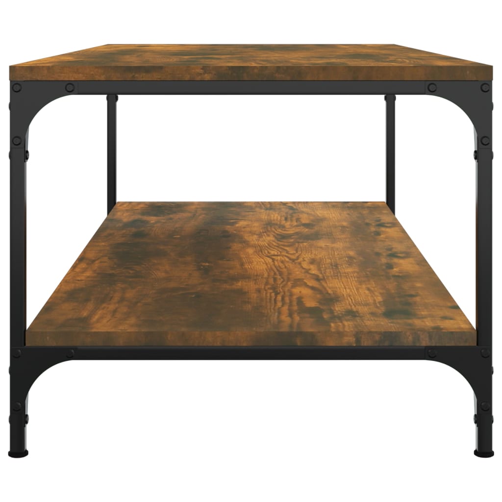vidaXL Couchtisch Räuchereiche 100x50x40 cm Holzwerkstoff