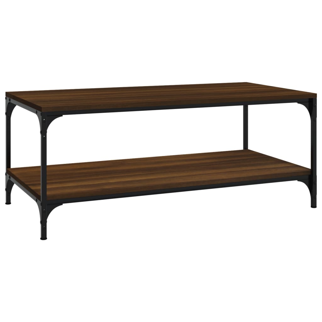 vidaXL Table basse marron aspect chêne 80x50x40 cm Bois d'ingénierie