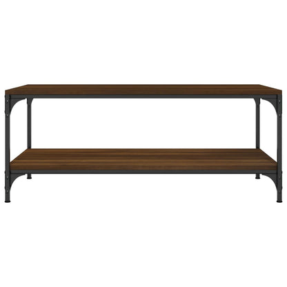 vidaXL Table basse marron aspect chêne 80x50x40 cm Bois d'ingénierie