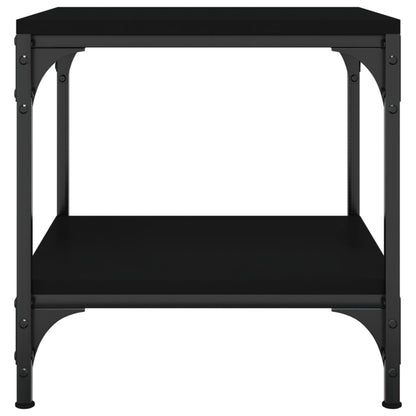 vidaXL Table basse noire 50x50x40 cm en bois d'ingénierie