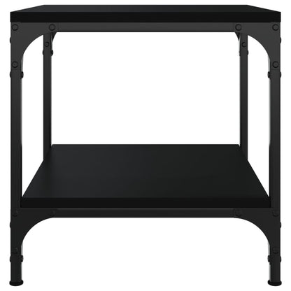 vidaXL Table basse noire 50x50x40 cm en bois d'ingénierie