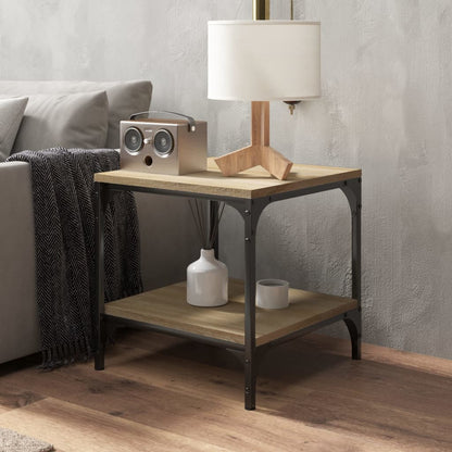 vidaXL Couchtisch Sonoma-Eiche 50x50x40 cm Holzwerkstoff