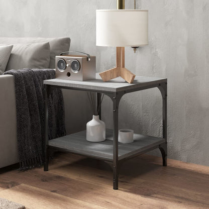 vidaXL Couchtisch Grau Sonoma 50x50x40 cm Holzwerkstoff
