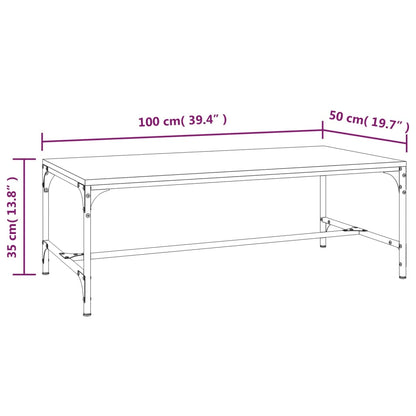 vidaXL Couchtisch Schwarz 100x50x35 cm Holzwerkstoff