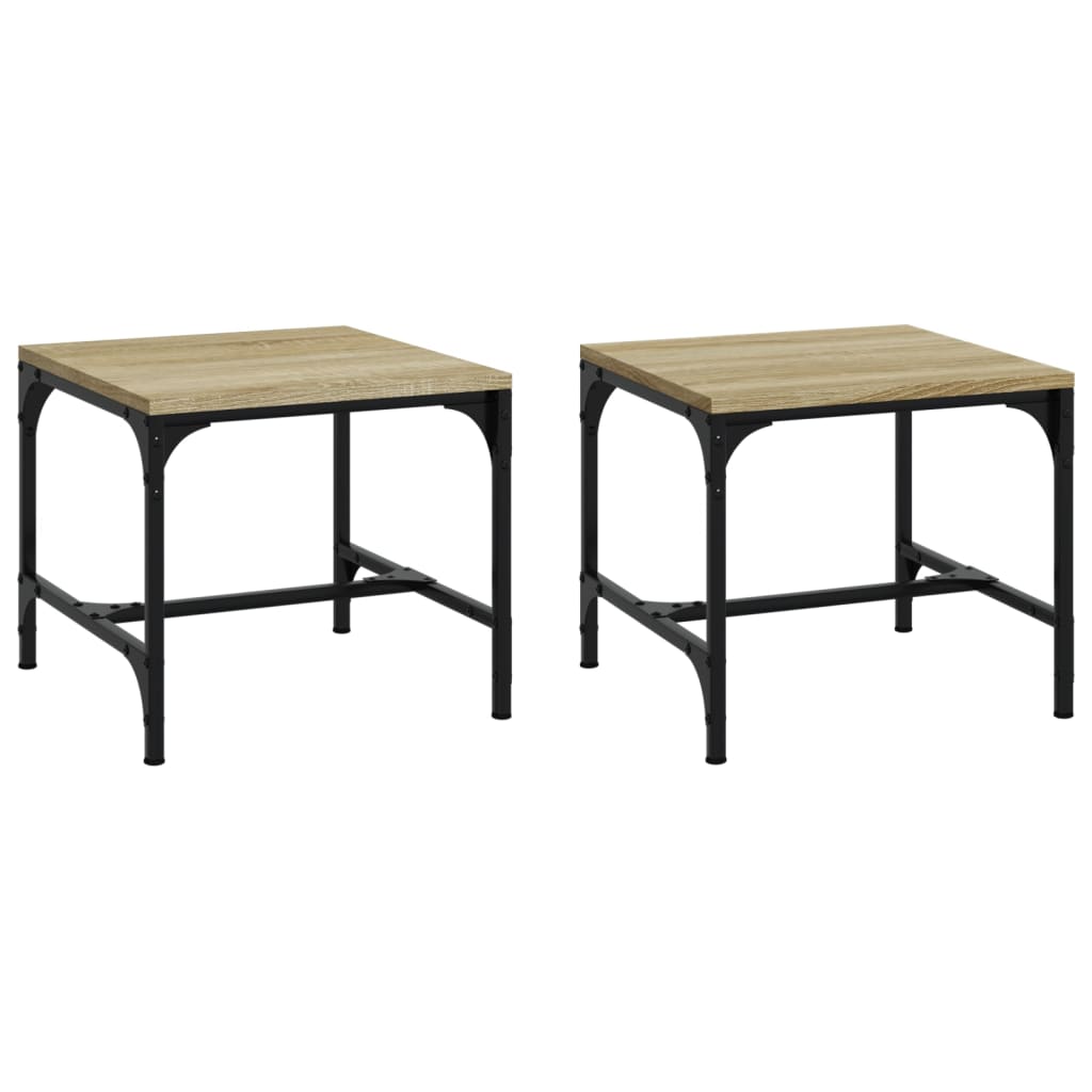 vidaXL Beistelltische 2 Stk. Sonoma-Eiche 40x40x35 cm Holzwerkstoff