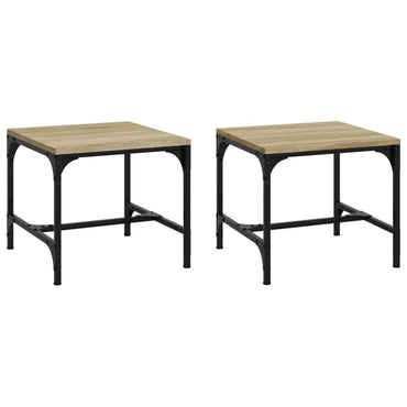 vidaXL Beistelltische 2 Stk. Sonoma-Eiche 40x40x35 cm Holzwerkstoff