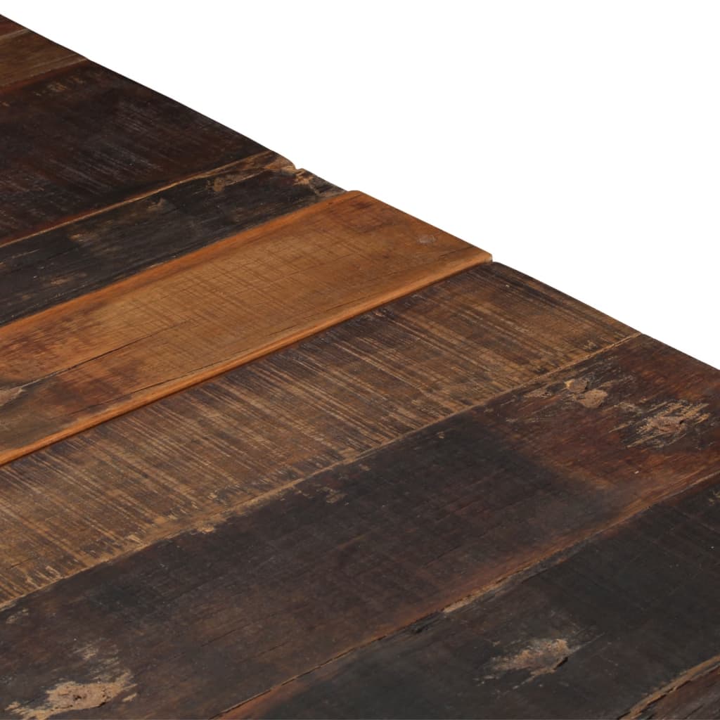 vidaXL Table basse argentée en acier inoxydable et traverses en bois massif