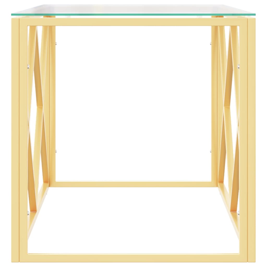 vidaXL Couchtisch 110x45x45 cm Edelstahl und Glas