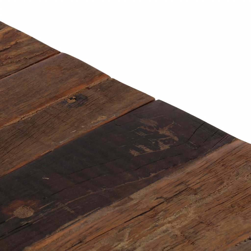 vidaXL Table basse argentée en acier inoxydable et bois massif