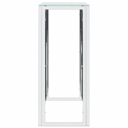 vidaXL Console 110x30x70 cm acier inoxydable et verre