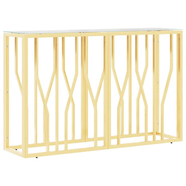 vidaXL Table console 110x30x70 cm acier inoxydable et verre