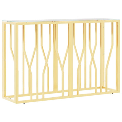 vidaXL Table console 110x30x70 cm acier inoxydable et verre