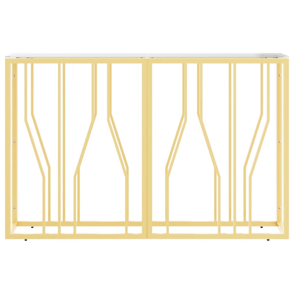 vidaXL Table console 110x30x70 cm acier inoxydable et verre