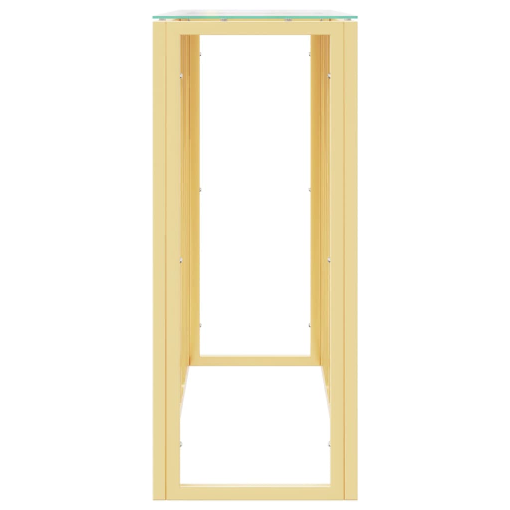 vidaXL Table console 110x30x70 cm acier inoxydable et verre