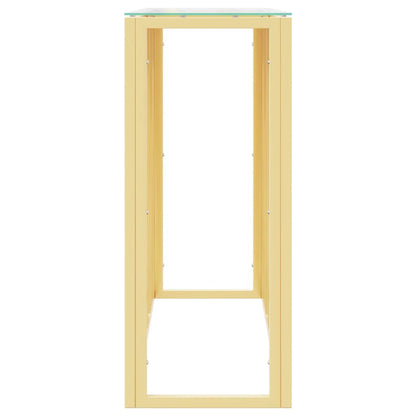vidaXL Table console 110x30x70 cm acier inoxydable et verre