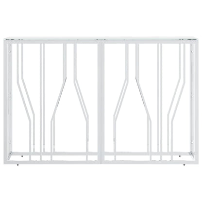 vidaXL Console Argentée 110x30x70 cm Acier inoxydable et Verre