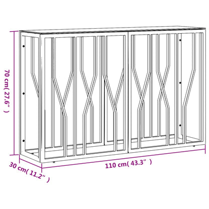 vidaXL Console Argentée 110x30x70 cm Acier inoxydable et Verre
