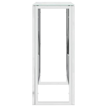 vidaXL Console 70x30x70 cm acier inoxydable et verre