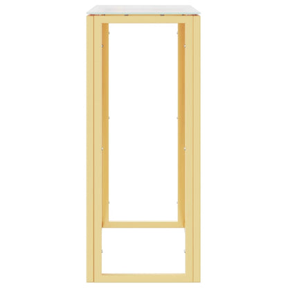 vidaXL Console dorée 70x30x70 cm acier inoxydable et verre