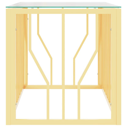 vidaXL Couchtisch 110x45x45 cm Edelstahl und Glas