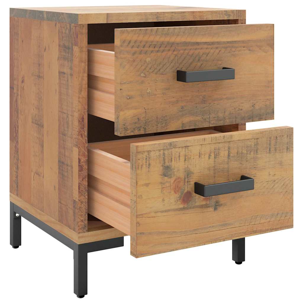 vidaXL Table de chevet marron 36x30x45 cm en pin massif