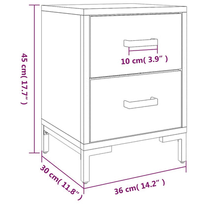 vidaXL Table de chevet marron 36x30x45 cm en pin massif