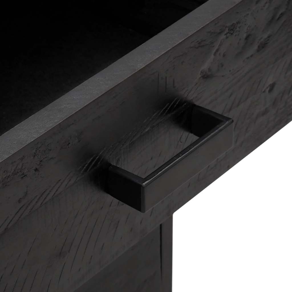 vidaXL Table de chevet Noir 36x30x45 cm Bois de pin massif