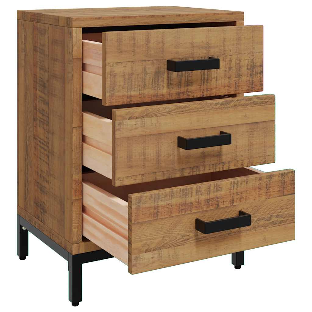 vidaXL Table de chevet marron 40x30x55 cm en pin massif