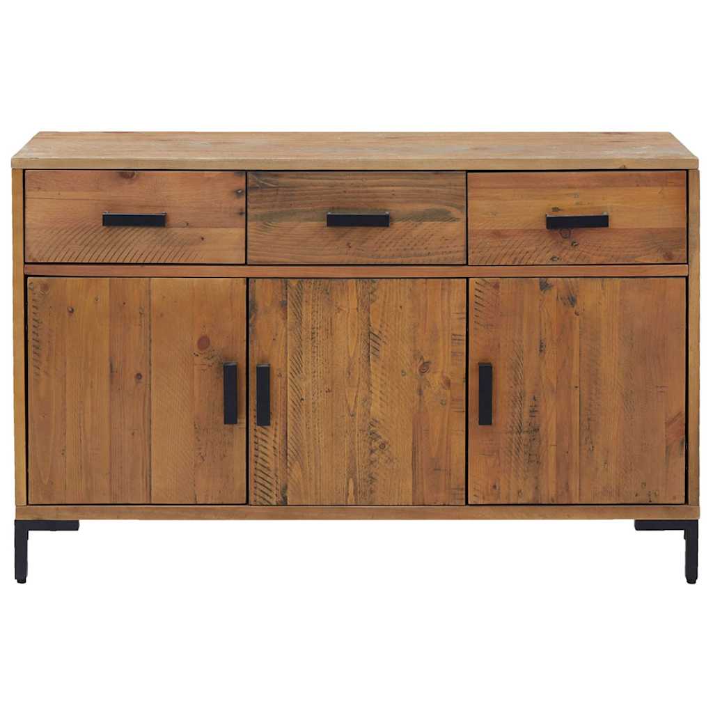 vidaXL Buffet marron 110x35x70 cm Bois de pin massif