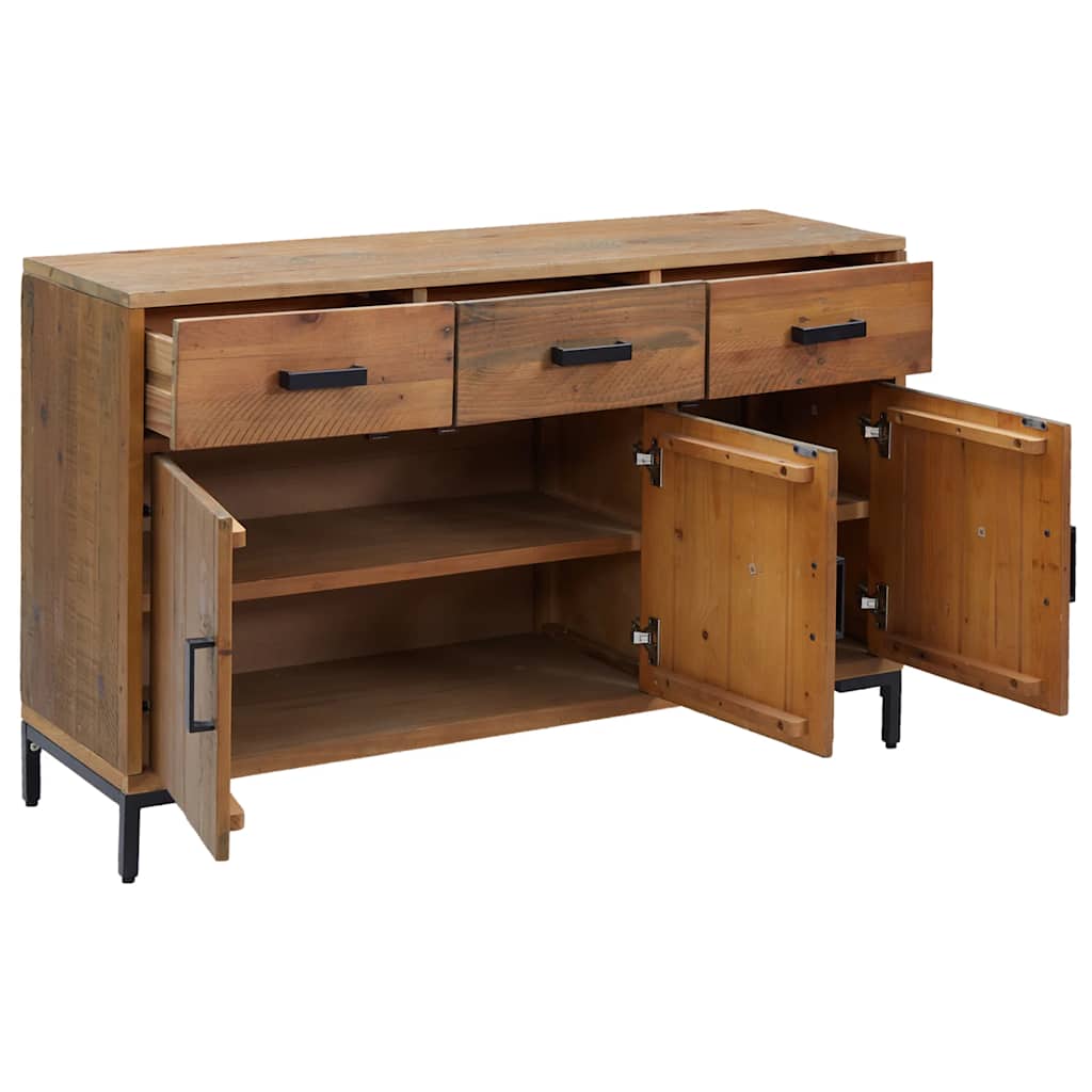 vidaXL Buffet marron 110x35x70 cm Bois de pin massif