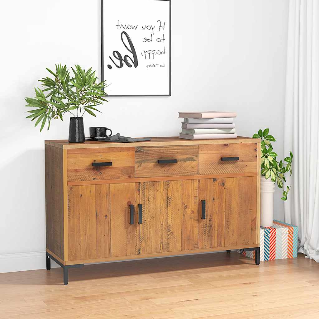 vidaXL Buffet marron 110x35x70 cm Bois de pin massif