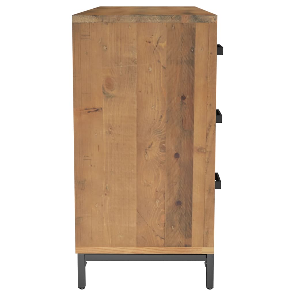 vidaXL Buffet marron 110x35x70 cm Bois de pin massif