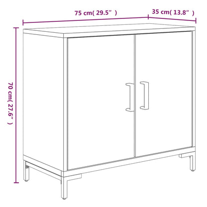 vidaXL Commode marron 75x35x70 cm Bois de pin massif