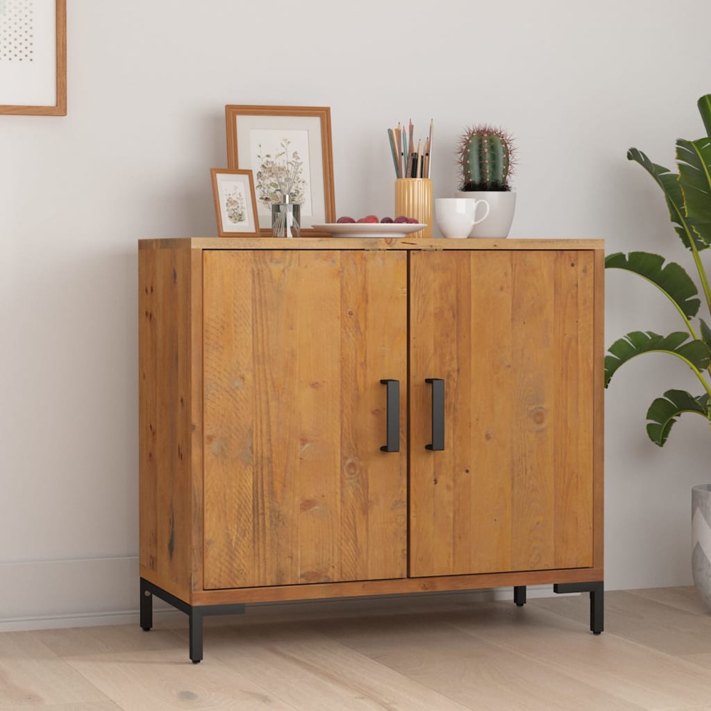 vidaXL Commode marron 75x35x70 cm Bois de pin massif