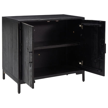 vidaXL Buffet noir 75x35x70 cm Bois de pin massif