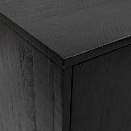 vidaXL Buffet noir 75x35x70 cm Bois de pin massif