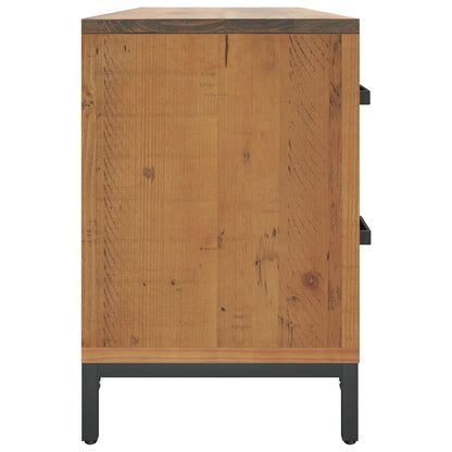 vidaXL Kommode Braun 110x30x45 cm Massivholz Kiefer