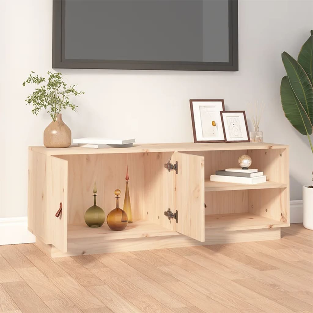vidaXL TV-Schrank 105x34x40 cm Massivholz Kiefer