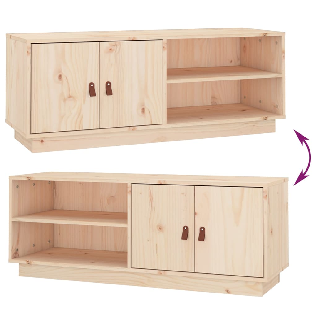 vidaXL TV-Schrank 105x34x40 cm Massivholz Kiefer