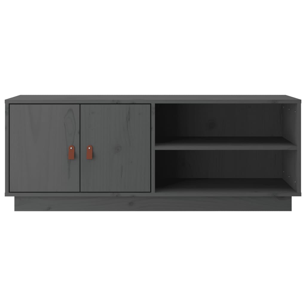 vidaXL Meuble TV gris 105x34x40 cm Pin massif