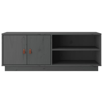 vidaXL Meuble TV gris 105x34x40 cm Pin massif