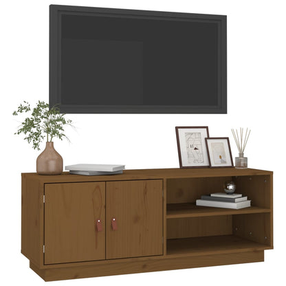 vidaXL TV-Schrank Honigbraun 105x34x40 cm Massivholz Kiefer