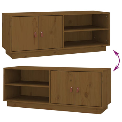 vidaXL TV-Schrank Honigbraun 105x34x40 cm Massivholz Kiefer